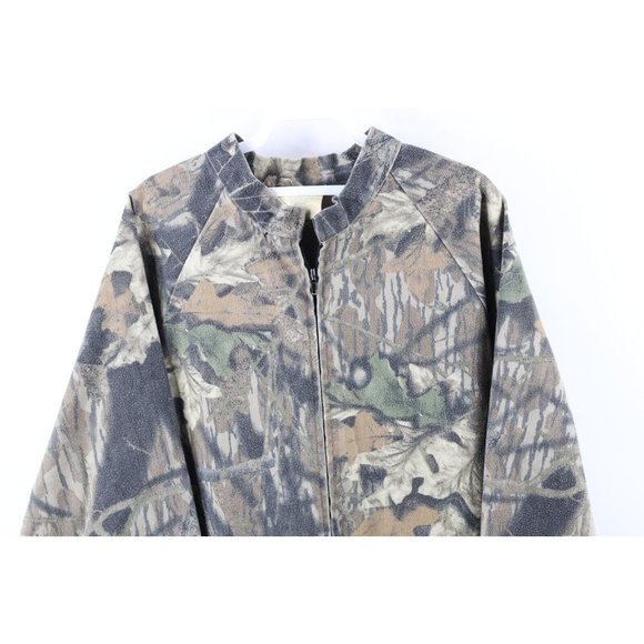 Vintage 90s Scent Lok Mens Medium Distressed Camouflage Chamois Cloth Jacket USA - Picture 2 of 9